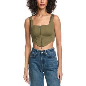 Simkhai Womens Teri Bustier Top, Green